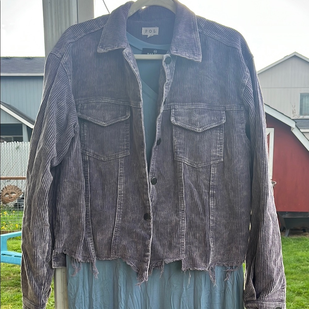 POL Women's Corduroy Jacket - Purple